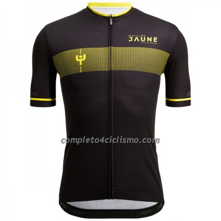 Maglia 2022 Tour de France Manica Corta Nero Giallo Maglia 2022 Tour de France Manica Corta Nero Giallo